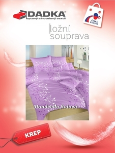 Dadka povlečení krep Mandevila fialová 140x200+70x90 cm