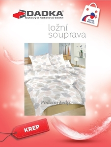 Dadka povlečení krep Podzim šedý 140x200+70x90 cm 