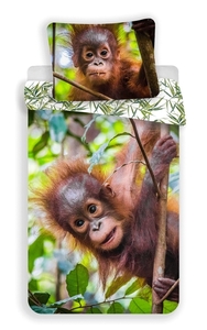 Jerry Fabrics povlečení bavlna fototisk Orangutan 02 140x200 70x90 cm  