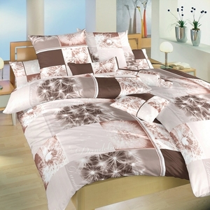 Dadka povlečení bavlna Pampelišky 3D hnědé 140x200+70x90 cm 