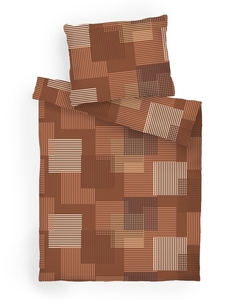 Dadka povlečení bavlna Patrik hnědý 140x200+70x90 cm 