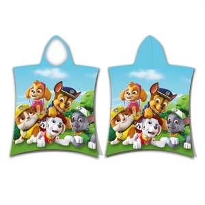 Jerry Fabrics Plážová osuška pončo Paw Patrol 159 50x115 cm 
