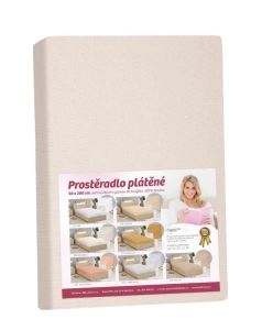 Bellatex Prostěradlo plátěné  Bílá káva