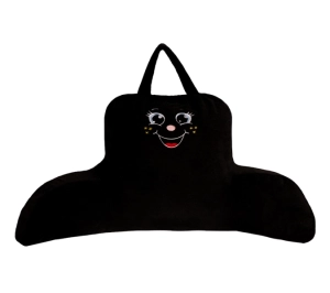 Bellatex Polštář opěrka na čtení s výšivkou 50x100 cm Černá