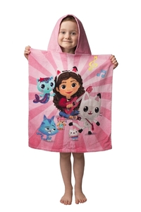 Jerry Fabrics plážová osuška Pončo Gabbys Dollhouse 02 50x115 cm
