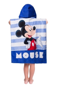 Jerry Fabrics plážová osuška pončo Mickey stripe 50x115 cm 