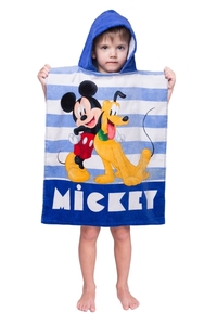 Jerry Fabrics plážová osuška pončo Mickey stripe 50x115 cm 