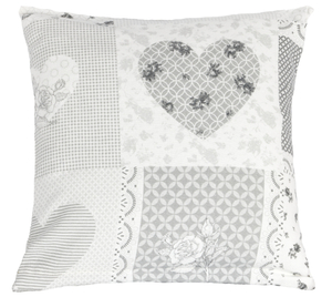 Bellatex Povláček flanelový 40x40 cm Srdce patchwork