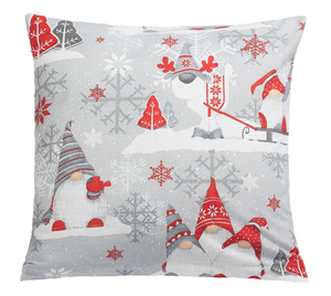 Bellatex Povláček bavlněný vánoce 40x40 cm Skřítek Šedá,Červená