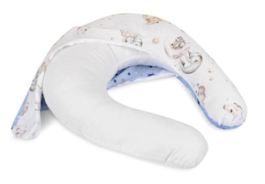 Povlak na kojicí polštář na zip - po obvodu 180 cm ( pouze povlak ) - Zvířátko na obláčku