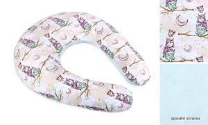 Povlak na kojicí polštář na zip - po obvodu 180 cm ( pouze povlak ) - Sovička na větvi