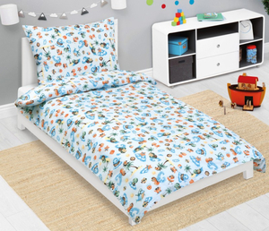 Bellatex Povlečení bavlněné Junior 140x200, 70x90 cm Moře modrá