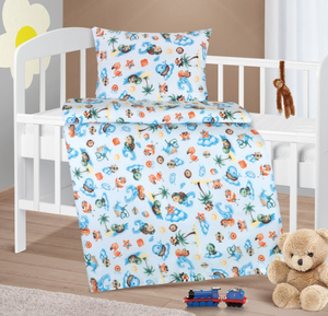 Bellatex Dětské povlečení bavlna Agáta 90x135, 45x60 cm Moře modrá
