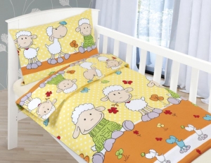 Bellatex Dětské povlečení bavlna Agáta 90x135, 45x60 cm Ovečka