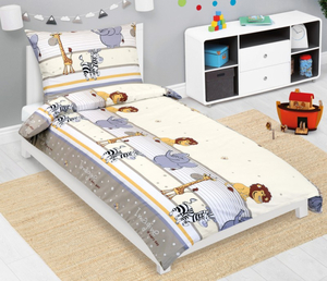 Bellatex Povlečení bavlněné Junior 140x200, 70x90 cm Safari béžová