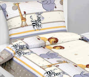 Bellatex Povlečení bavlněné Junior 140x200, 70x90 cm Safari béžová