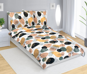 Bellatex Povlečení bavlněné Hořčicová,Khaki,Bílá