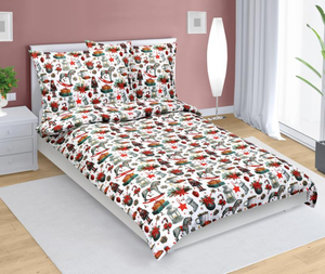 Bellatex Povlečení bavlněné Vánoce 140x200, 70x90 cm Louskáček