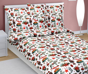 Bellatex Povlečení bavlněné Vánoce 140x200, 70x90 cm Louskáček