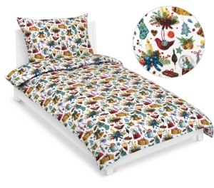 Bellatex Povlečení bavlněné Vánoce 140x200, 70x90 cm Vánoce