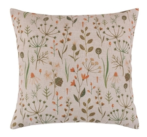 Bellatex Povláček DITA 45x45 cm Větvička na režné režná, zelená, oranžová