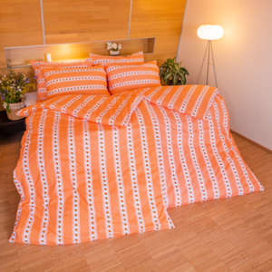 Stanex povlečení bavlna Barunka oranžová (LS175) 140x200+70x90 cm 
