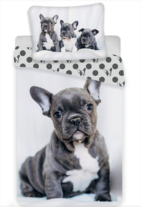 Jerry Fabrics povlečení bavlna fototisk Bulldog 140x200 70x90 cm 