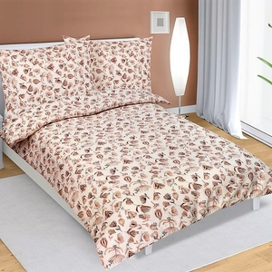 Bellatex povlečení krep chrpa béžová 140x200+70x90 cm 