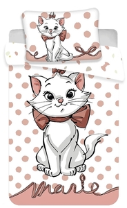 Jerry fabrics Disney povlečení do postýlky Marie Cat "Dots 02" 100x135 + 40x60 cm 