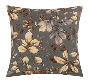 Bellatex Povláček EMA 45x45 cm Listí šedá, béžová, hnědá