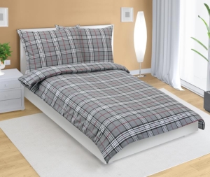 Bellatex Povlečení flanelové 140x200, 70x90 cm Káro
