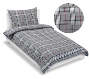 Bellatex Povlečení flanelové 140x200, 70x90 cm Káro