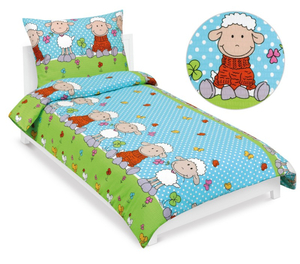 Bellatex Povlečení krepové 140x200, 70x90 cm Ovečka