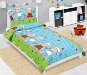 Bellatex Povlečení krepové 140x200, 70x90 cm Ovečka
