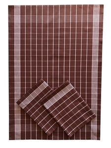 Svitap Utěrka Pozitiv Egyptská bavlna hnědá/bílá 50x70 cm 3 ks 