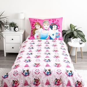 Jerry Fabrics povlečení bavlna Princezny Heart 140x200+70x90 cm 