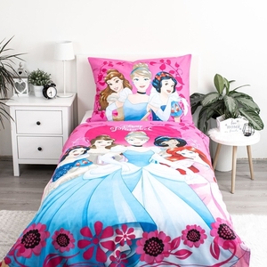 Jerry Fabrics povlečení bavlna Princezny Heart 140x200+70x90 cm 