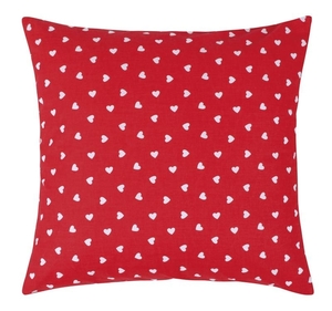 Bellatex dekorační povláček Adéla červená srdíčka 40x40 cm 