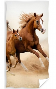 Froté osuška Kůň Ryzák a hříbě 70x140 cm