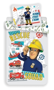 Jerry fabrics Disney povlečení do postýlky Požárník Sam "Rescue squad" baby 100x135 + 40x60 cm 