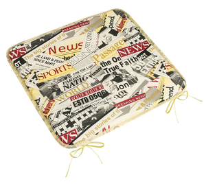 Bellatex Sedák Adéla hladký 40x40 cm Noviny červená, černá, bílá