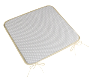 Bellatex Sedák Adéla hladký 40x40 cm Kostička Šedá,Bílá