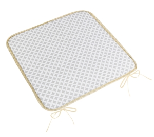 Bellatex Sedák Adéla hladký 40x40 cm Kosočtverec Šedá,Bílá
