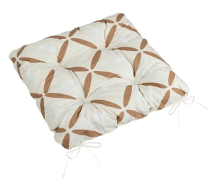 Bellatex Sedák Adéla prošívaný 40x40 cm Křížky Hnědá
