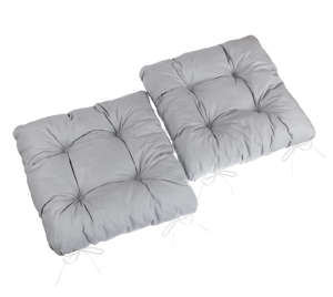 Bellatex Sedák Adéla prošívaný SET 2ks 40x40 cm Šedá