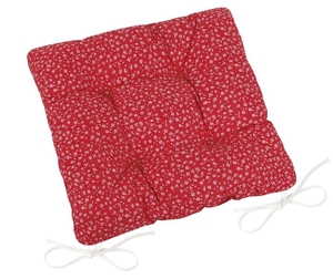 Bellatex Sedák Adéla prošívaný 40x40 cm Kvítek červená