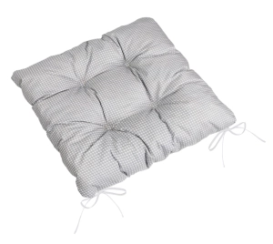 Bellatex Sedák Adéla prošívaný 40x40 cm Kostička Šedá,Bílá