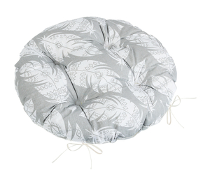 Bellatex Sedák Adéla prošívaný kulatý průměr 40 cm Pírka šedá, bílá