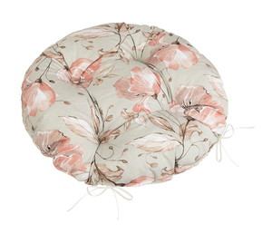 Bellatex Sedák Adéla prošívaný kulatý průměr 40 cm Lilie losos, šedá