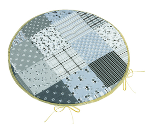 Bellatex Sedák Adéla kulatý hladký průměr 40 cm Patchwork šedá
